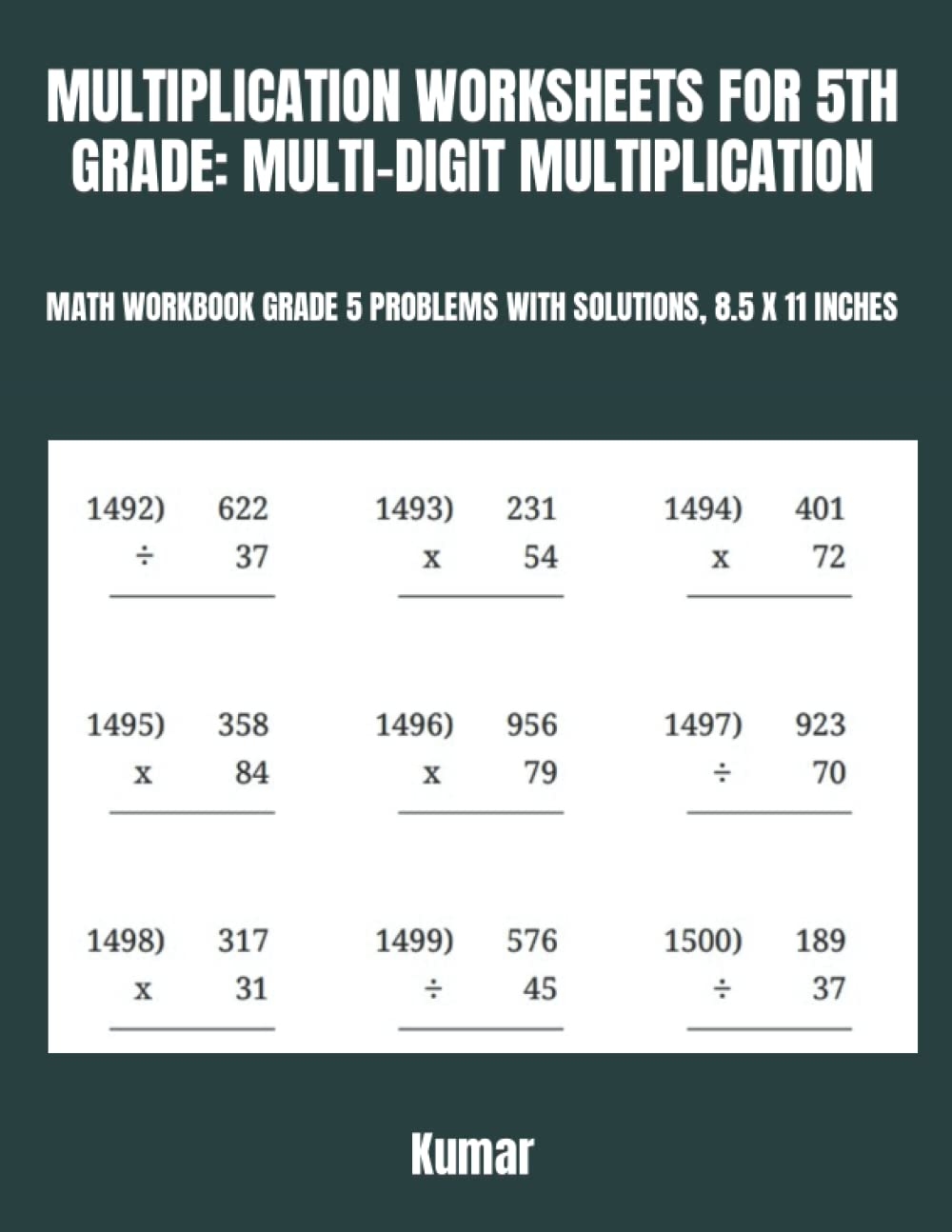 MULTIPLICATION WORKSHEETS FOR 5TH GRADE MULTI DIGIT 