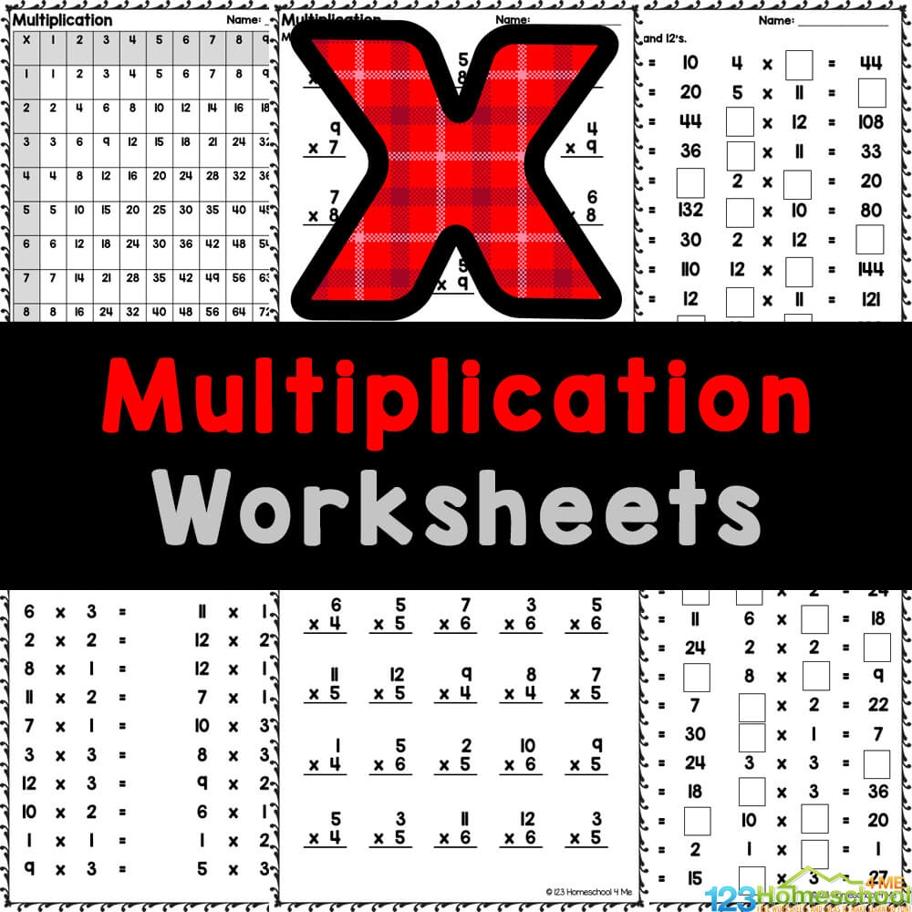 Free Printable Math Worksheets Multiplication Tables