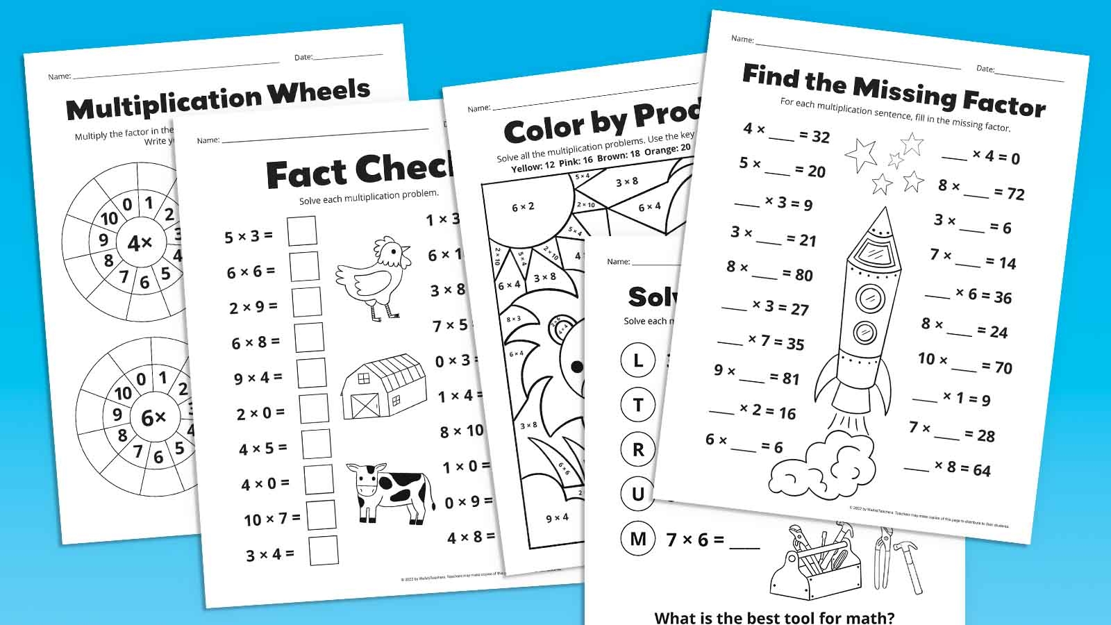 Free Printable 9 Multiplication Worksheets