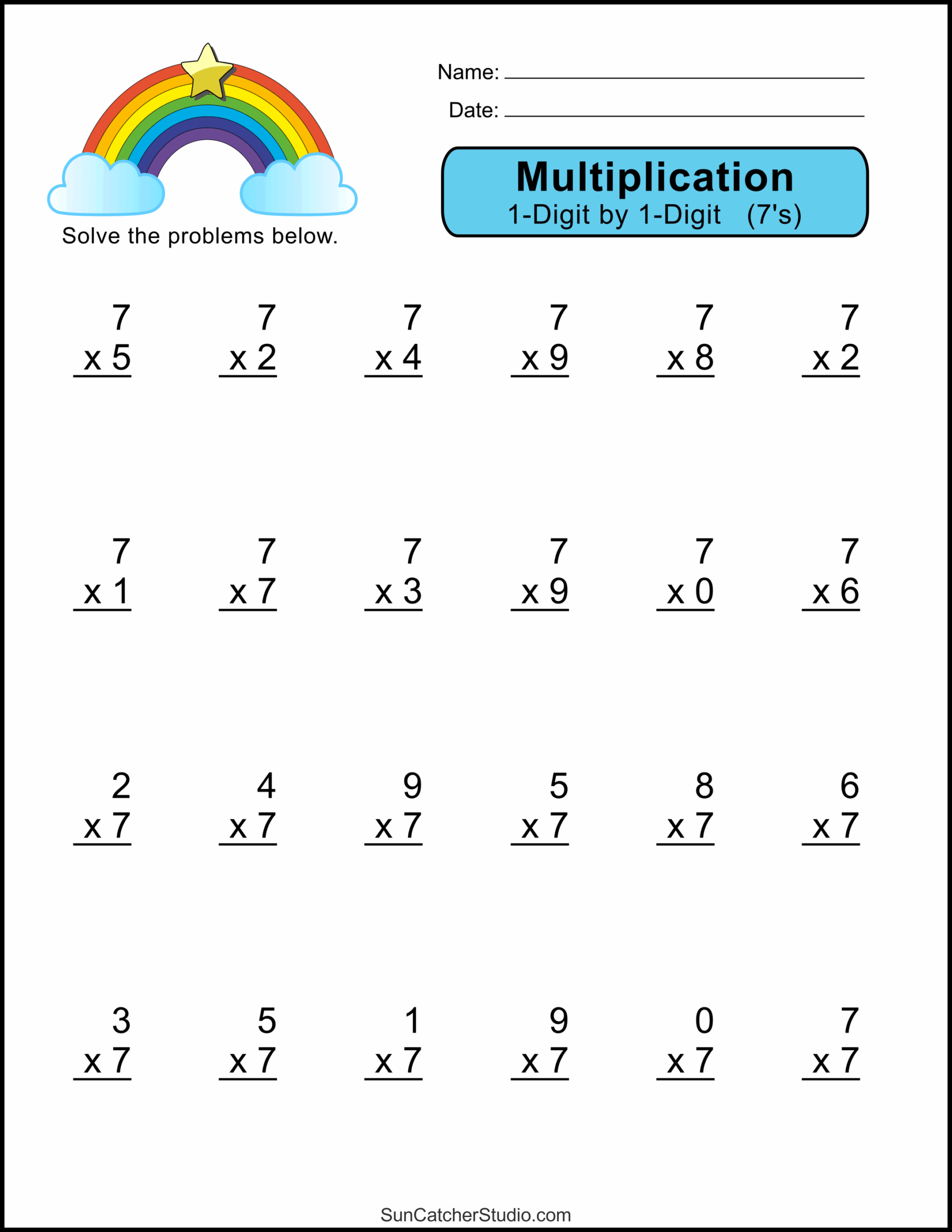 Multiplication Worksheets Free Printable