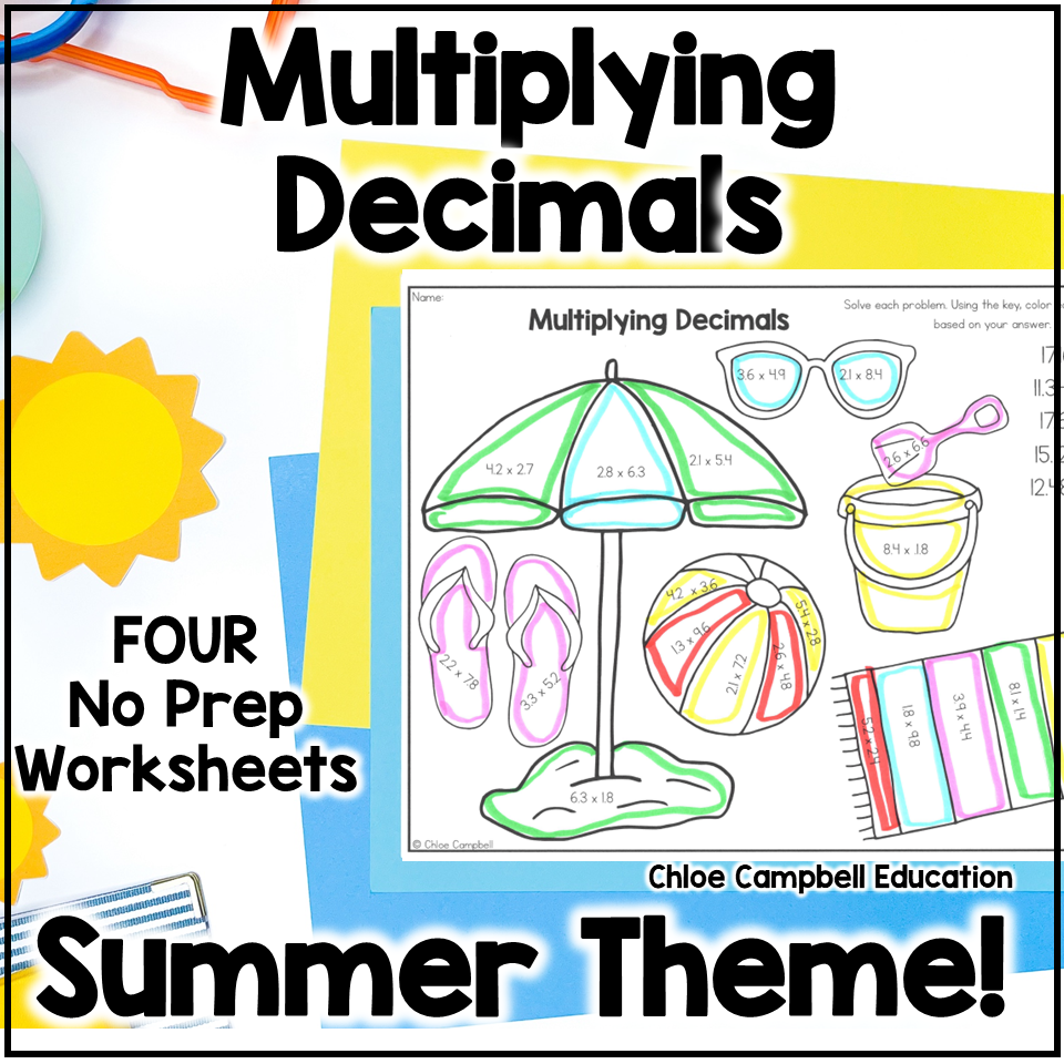 Free Printable Math Worksheets Multiplying Decimals