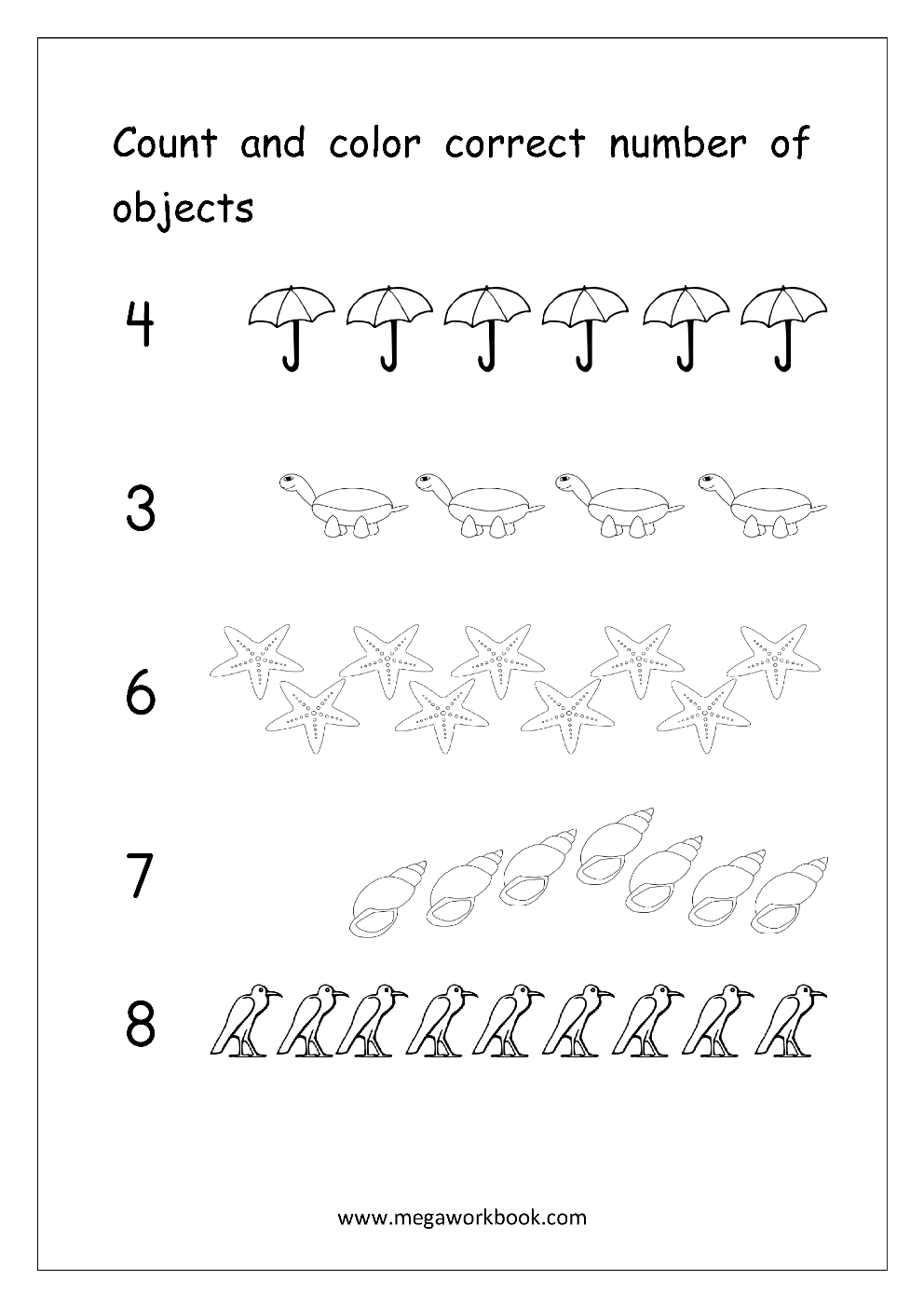 Number Counting Worksheets Math Counting Worksheets Free Worksheets Library