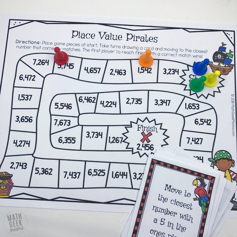 Place Value Pirates FREE Printable Math Game