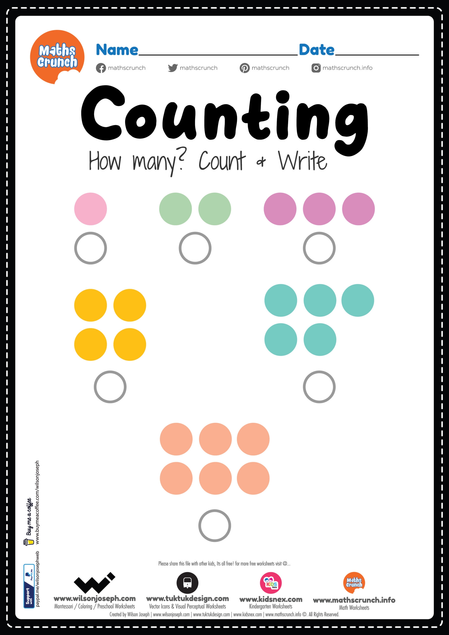 Worksheet Homework For Preschool Math Printable