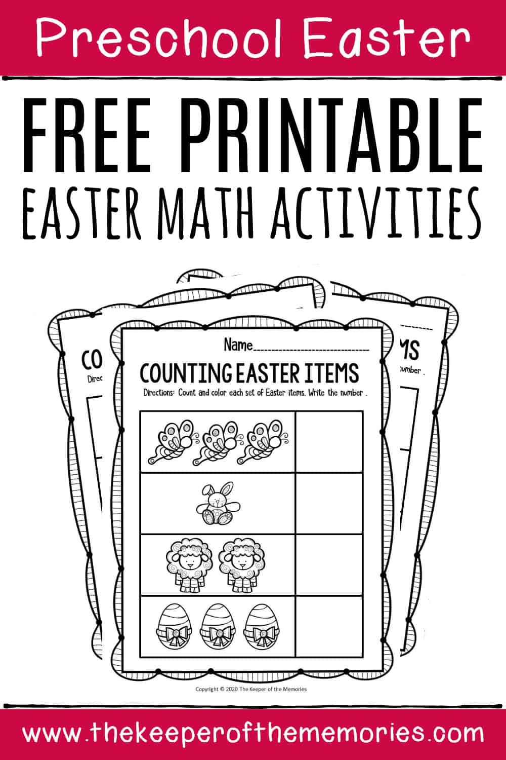 Preschool Math Printable Easter Activities The Keeper Of The 