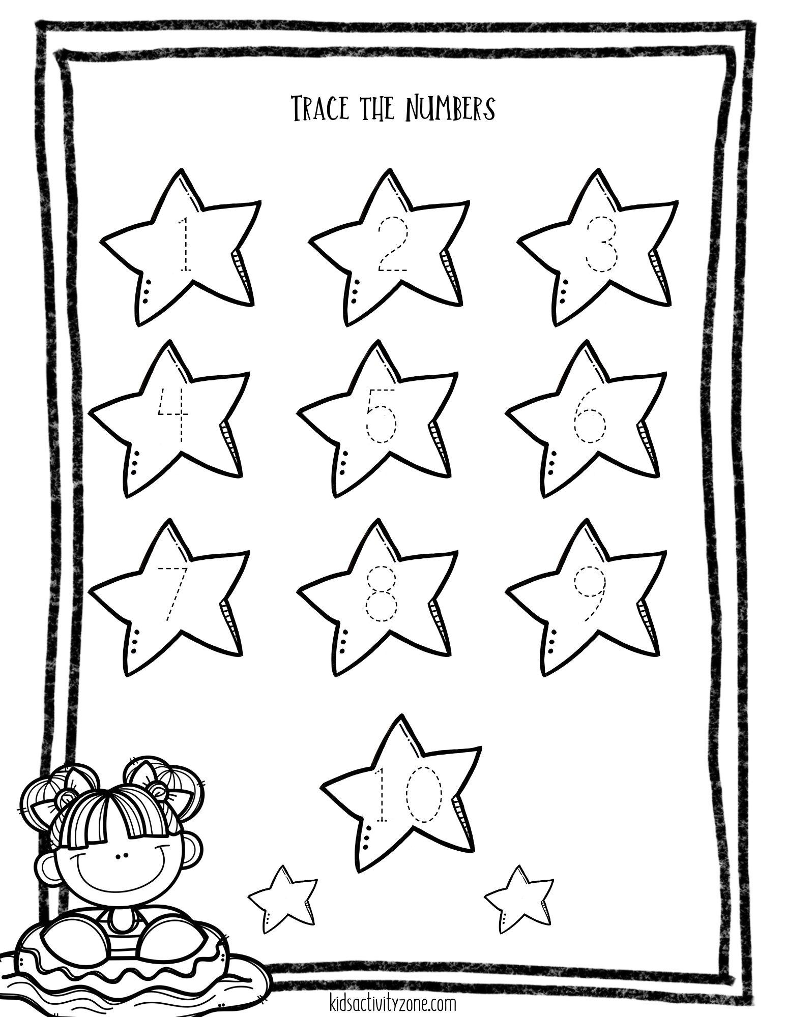 Preschool Summer Math Practice Kids Activity Zone