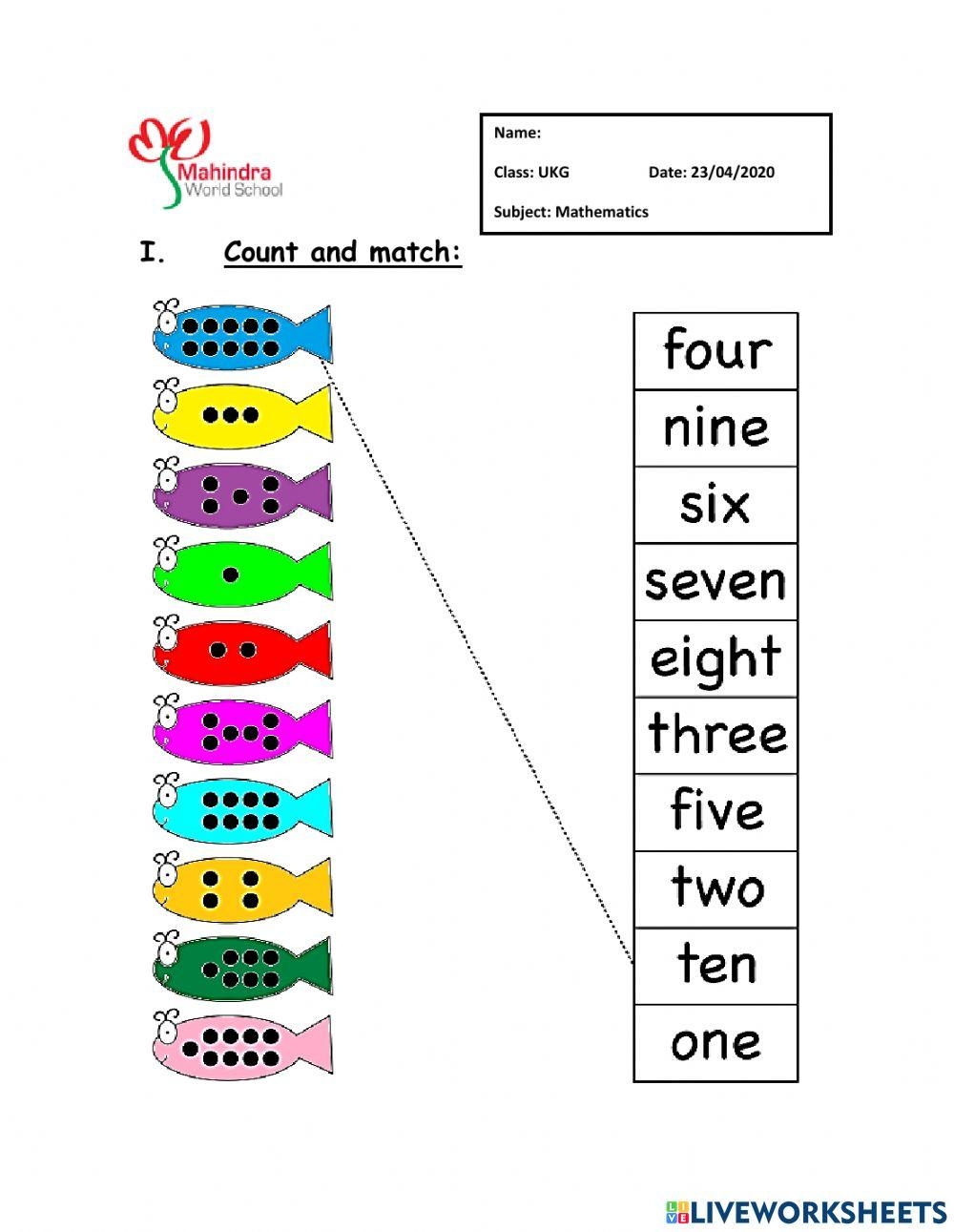Printable And Downloadable UKG Maths Worksheets 5000 Worksheets