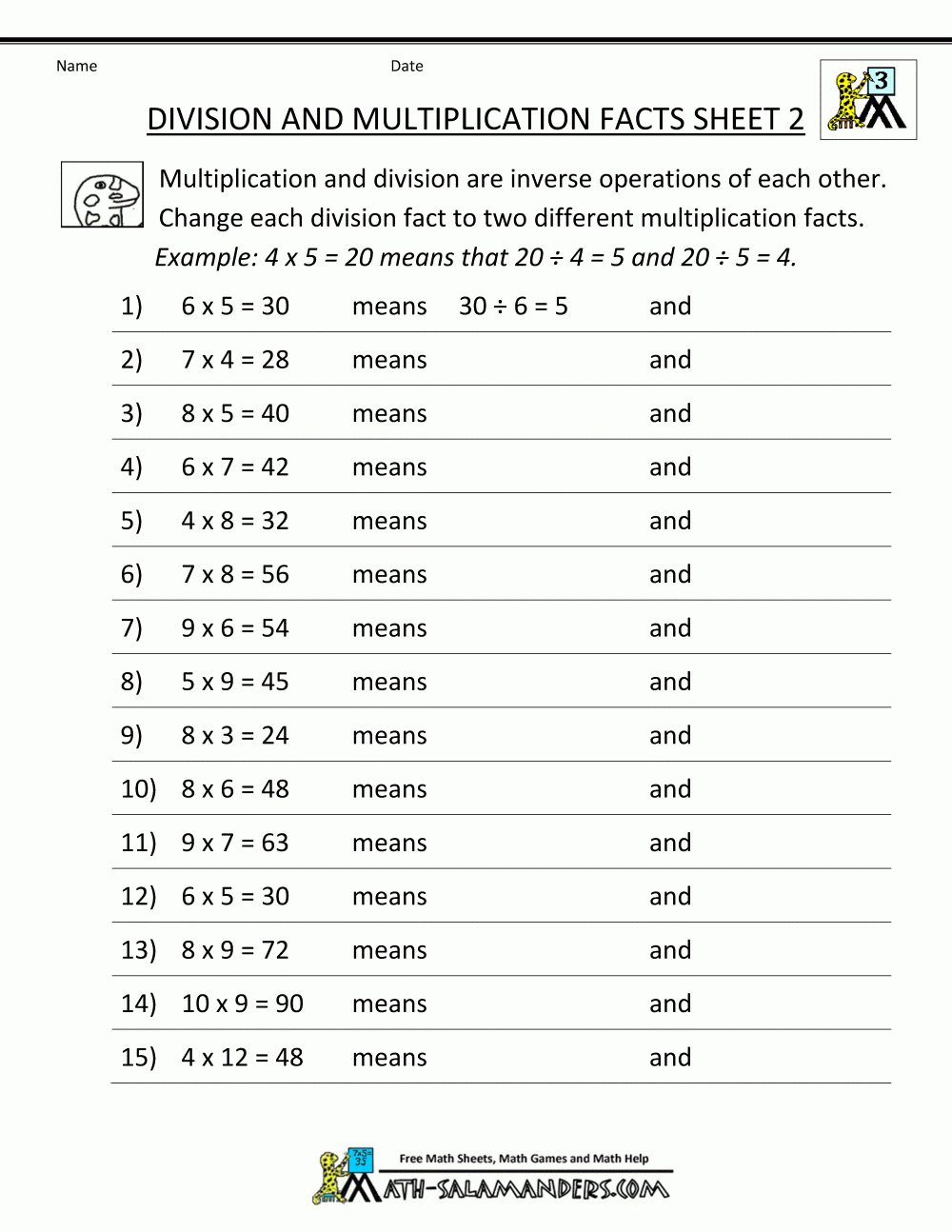 Printable Division Worksheets 3rd U0026 4th Grade Printable Division Worksheets 3rd U0026 4th Grade