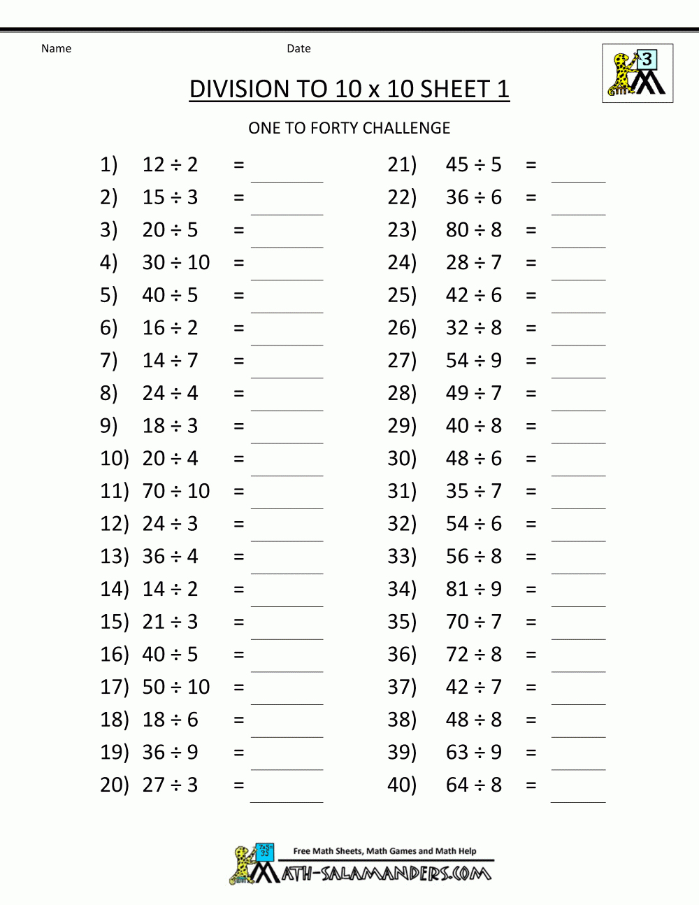 Printable Division Worksheets 3rd U0026 4th Grade Worksheets Library Printable Division Worksheets 3rd U0026 4th Grade Worksheets Library