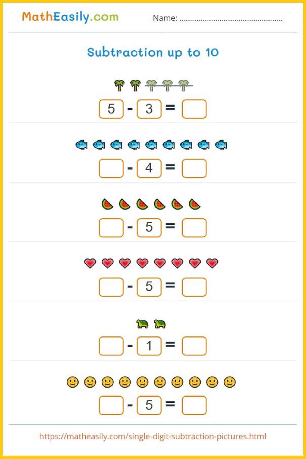 Simple Math Worksheets For Kindergarten