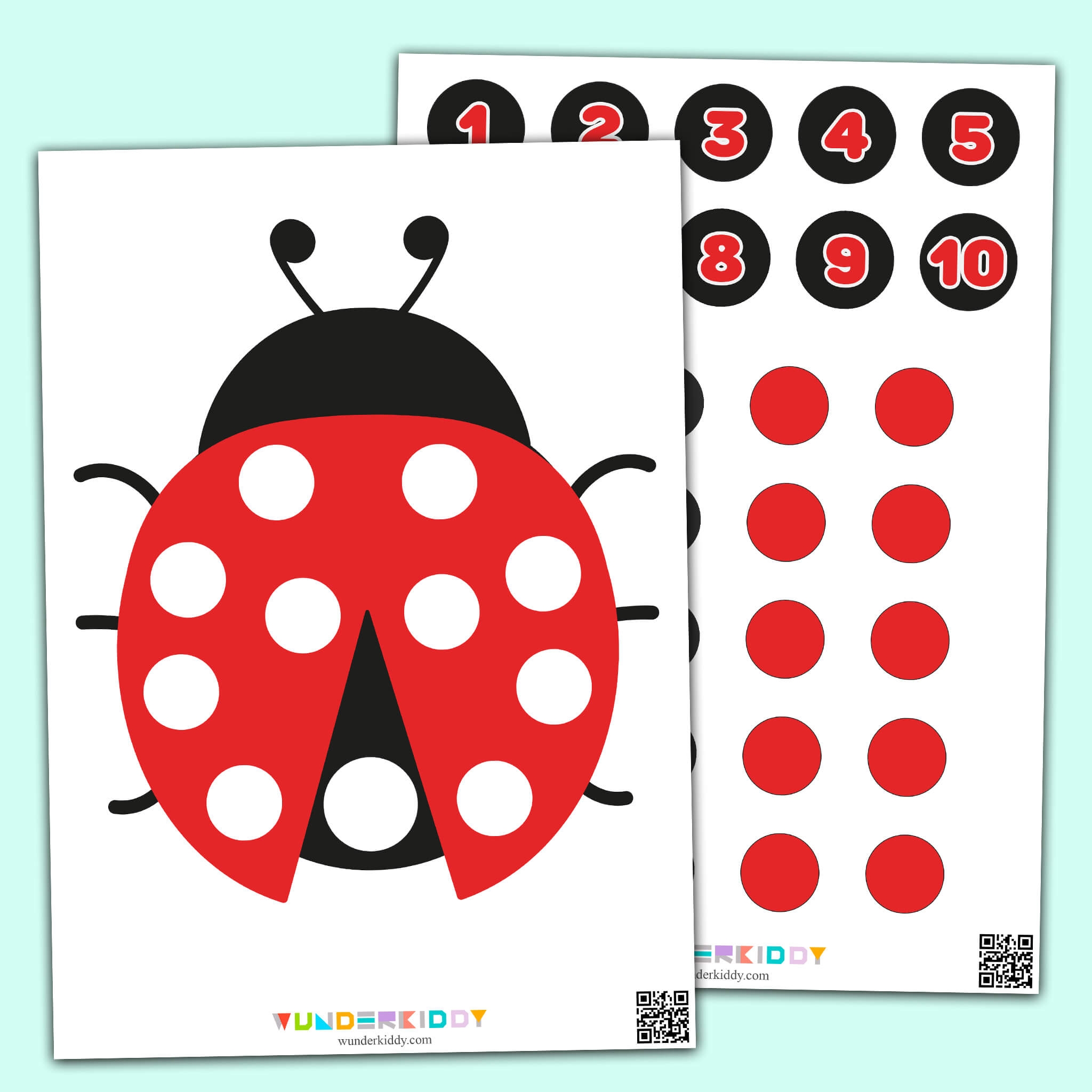 Printable Ladybug Spots Count 1 To 10 Activity For Preschool Printable Ladybug Spots Count 1 To 10 Activity For Preschool