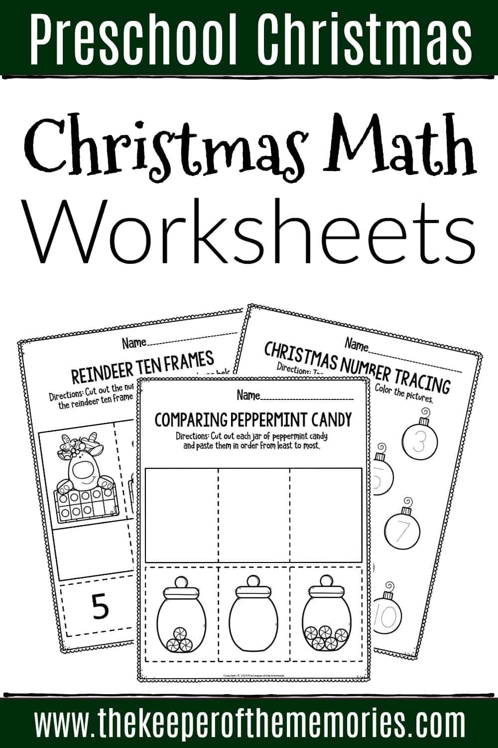 Free Printable Christmas Math Worksheets Kindergarten