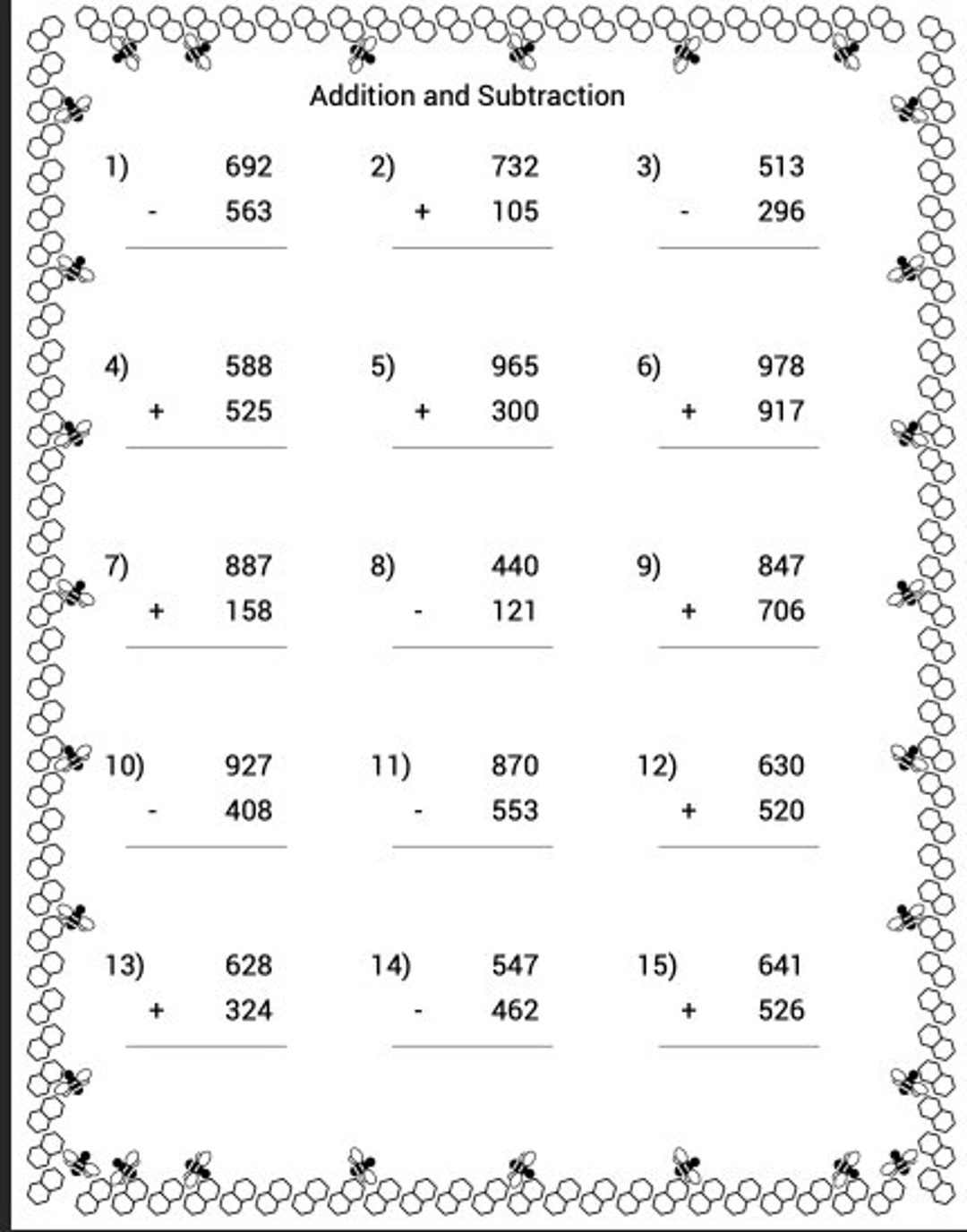Free Printable Maths Worksheets
