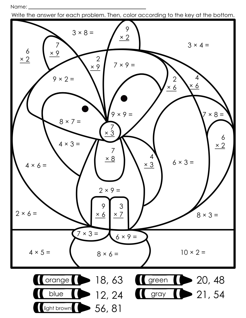 Printable Multiplication Worksheets Fun Math Worksheets 