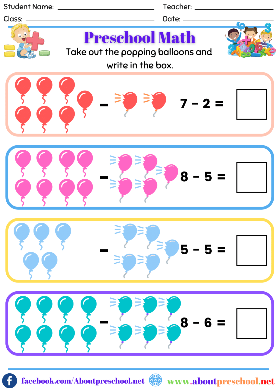 Printable Preschool Worksheets Math Archives About Preschool