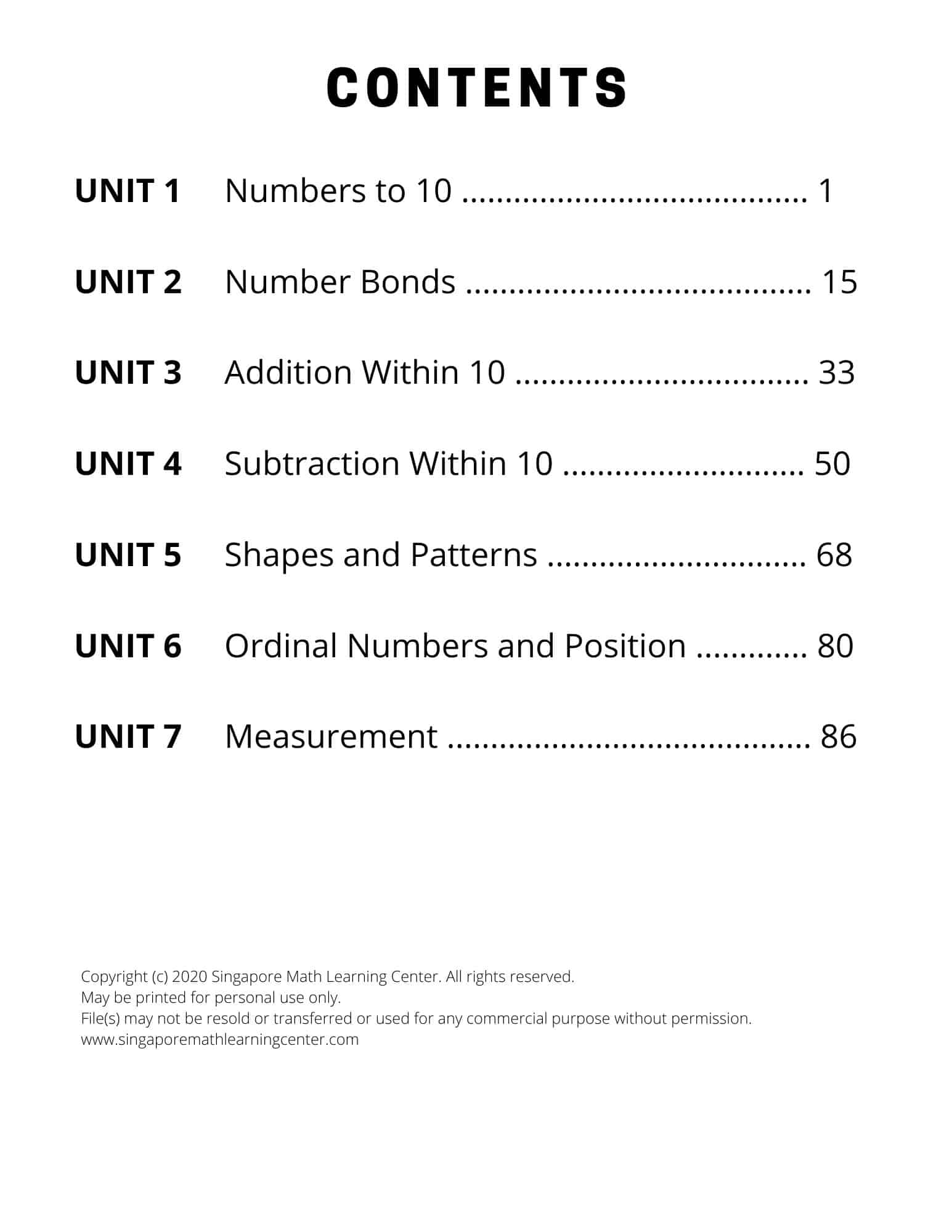 Free Printable Singapore Math Worksheets