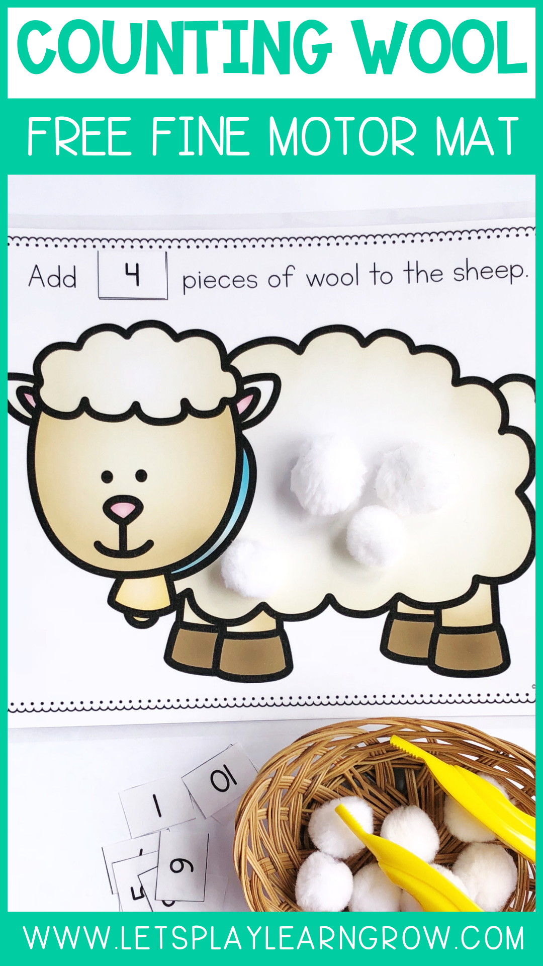 Sheep Wool Counting Freebie Lets Play Learn Grow