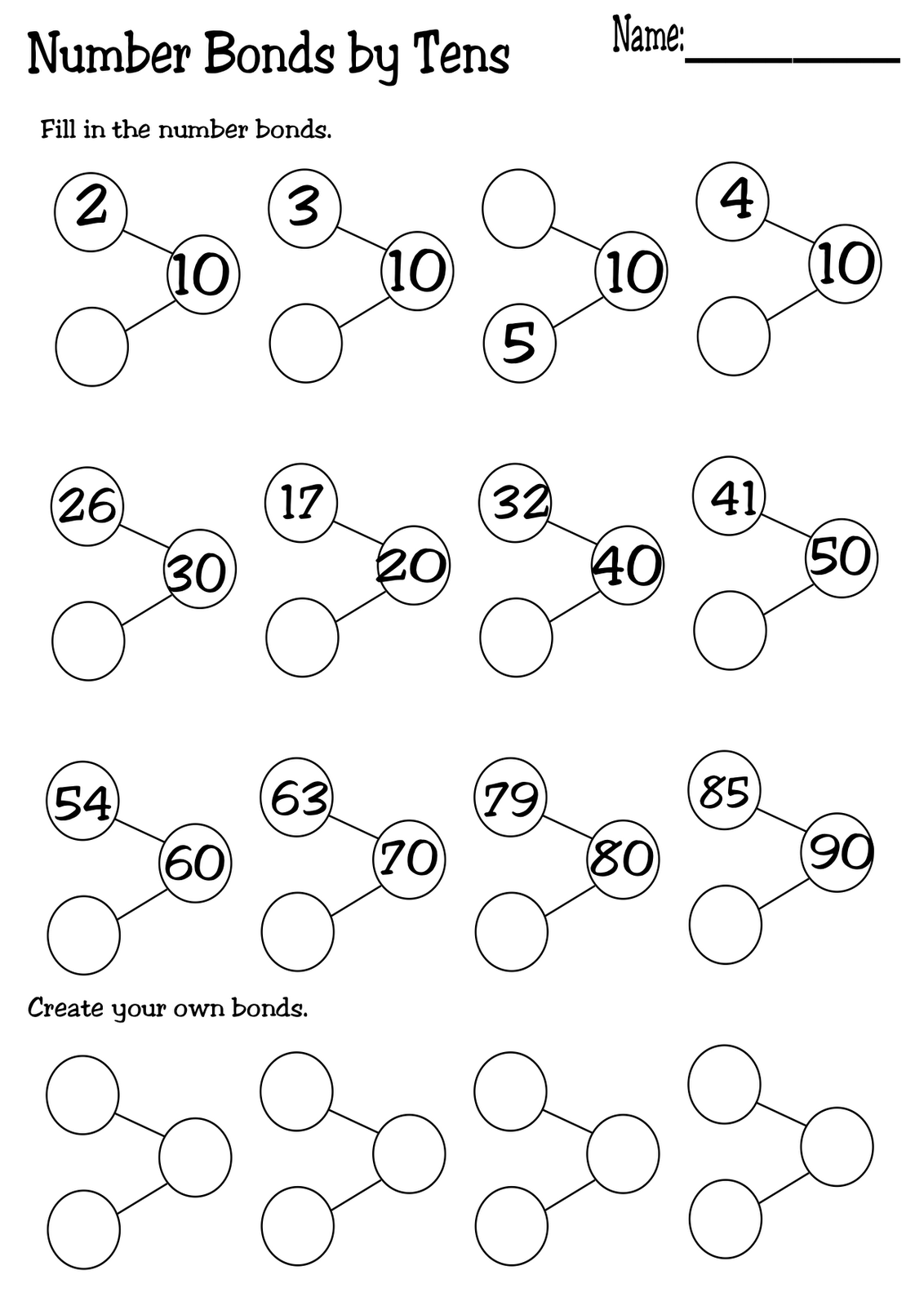 Singapore Math Number Bonds Worksheets Math Worksheets 