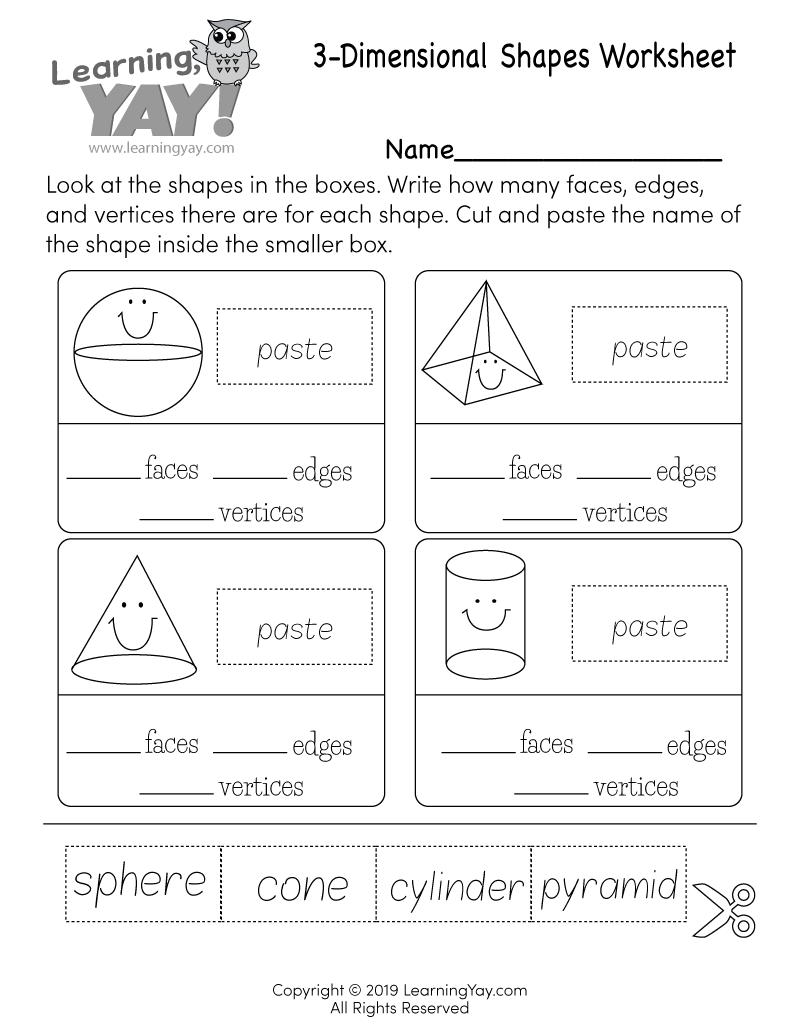 Free Printable Math Shapes Worksheets