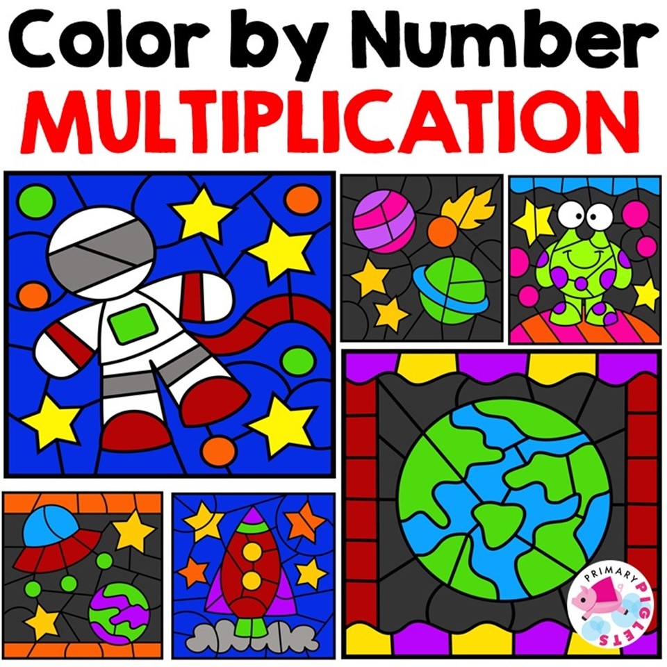 SPACE THEME MULTIPLICATION COLOR BY NUMBER Made By Teachers SPACE THEME MULTIPLICATION COLOR BY NUMBER Made By Teachers