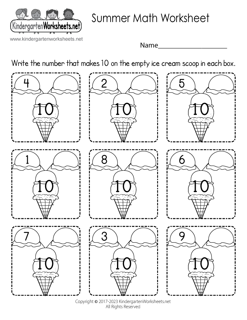 Summer Math Worksheet Free Printable Digital U0026 PDF