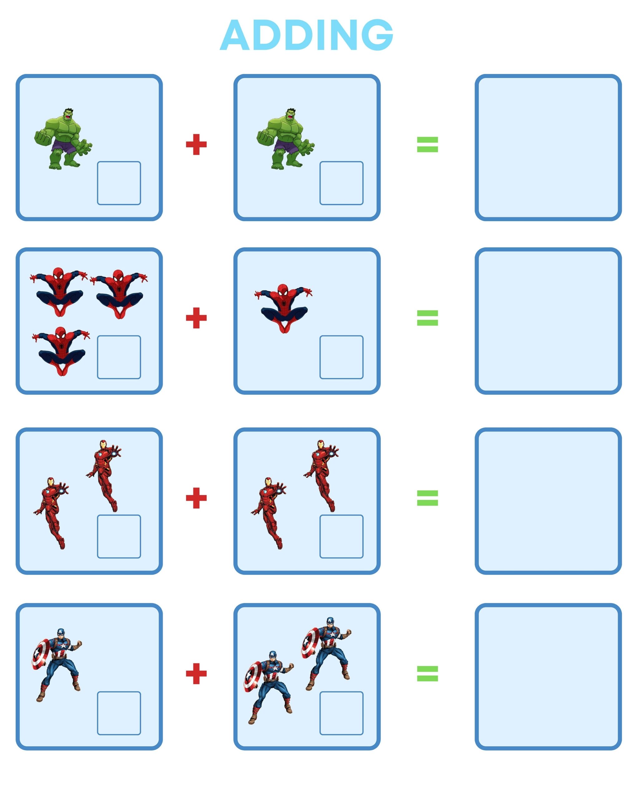 Spiderman Math Worksheets Free Printable