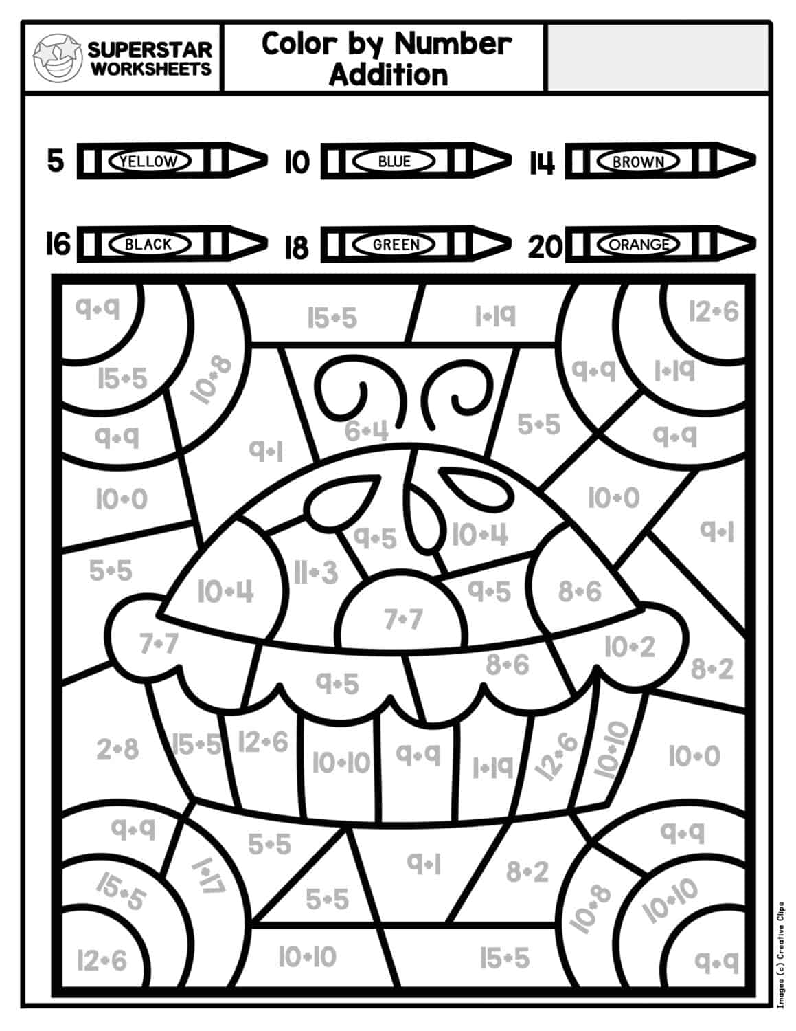 Thanksgiving Color By Number Superstar Worksheets