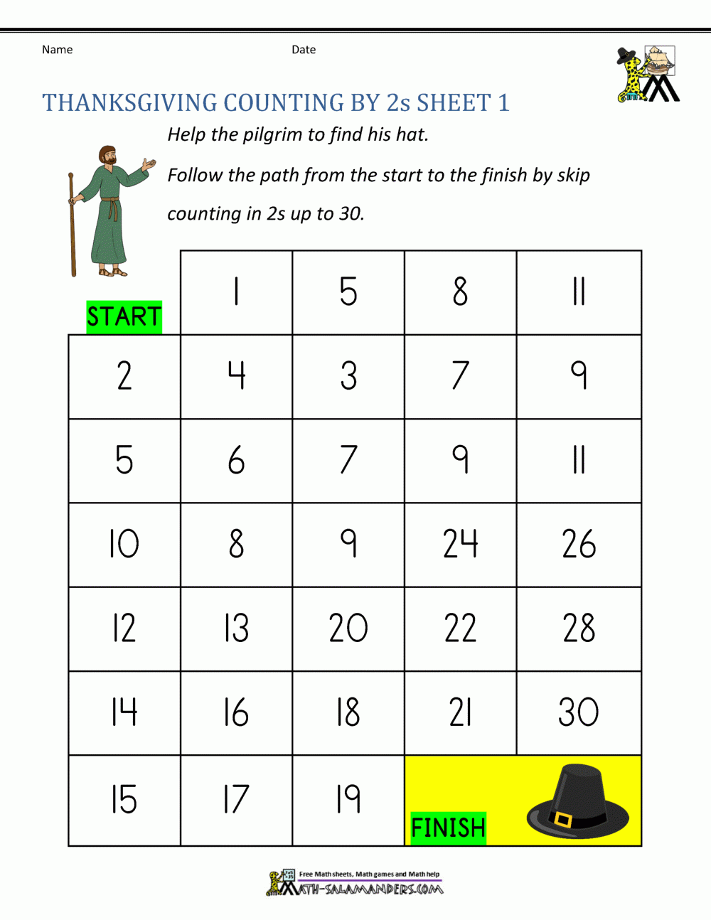 Thanksgiving Math Worksheets Free Printable Pdf