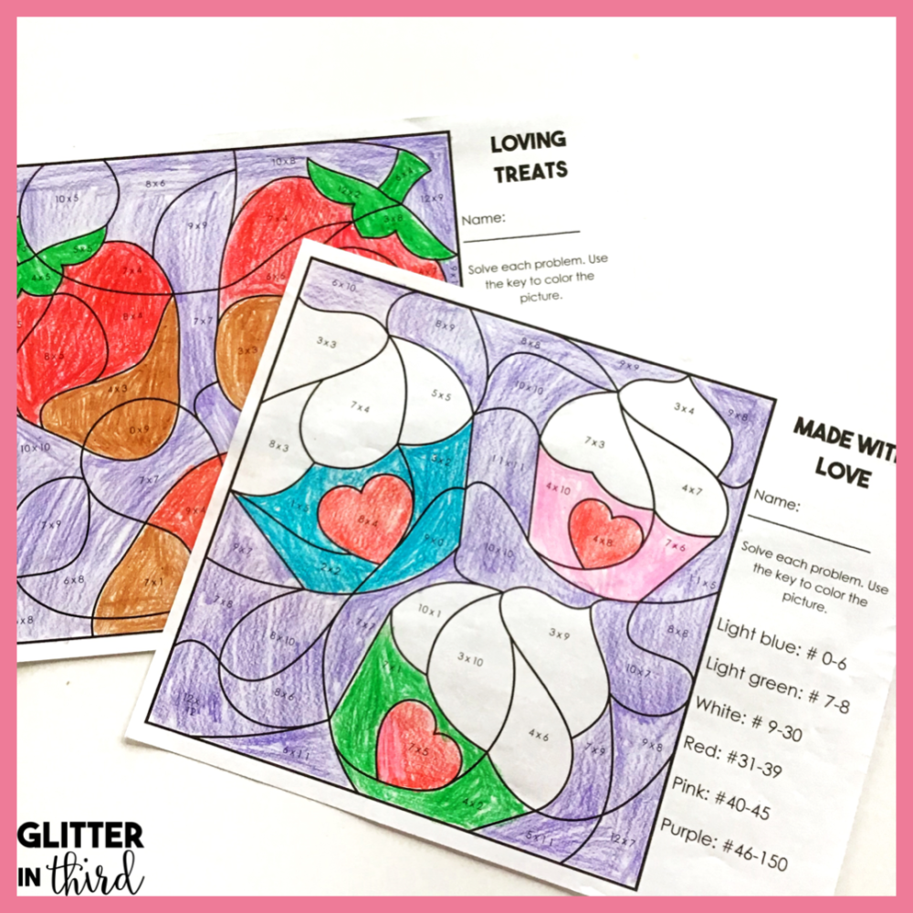 Valentine s Day Reading And Math Worksheets Your Students Will LOVE Glitter In Third Valentine s Day Reading And Math Worksheets Your Students Will LOVE Glitter In Third