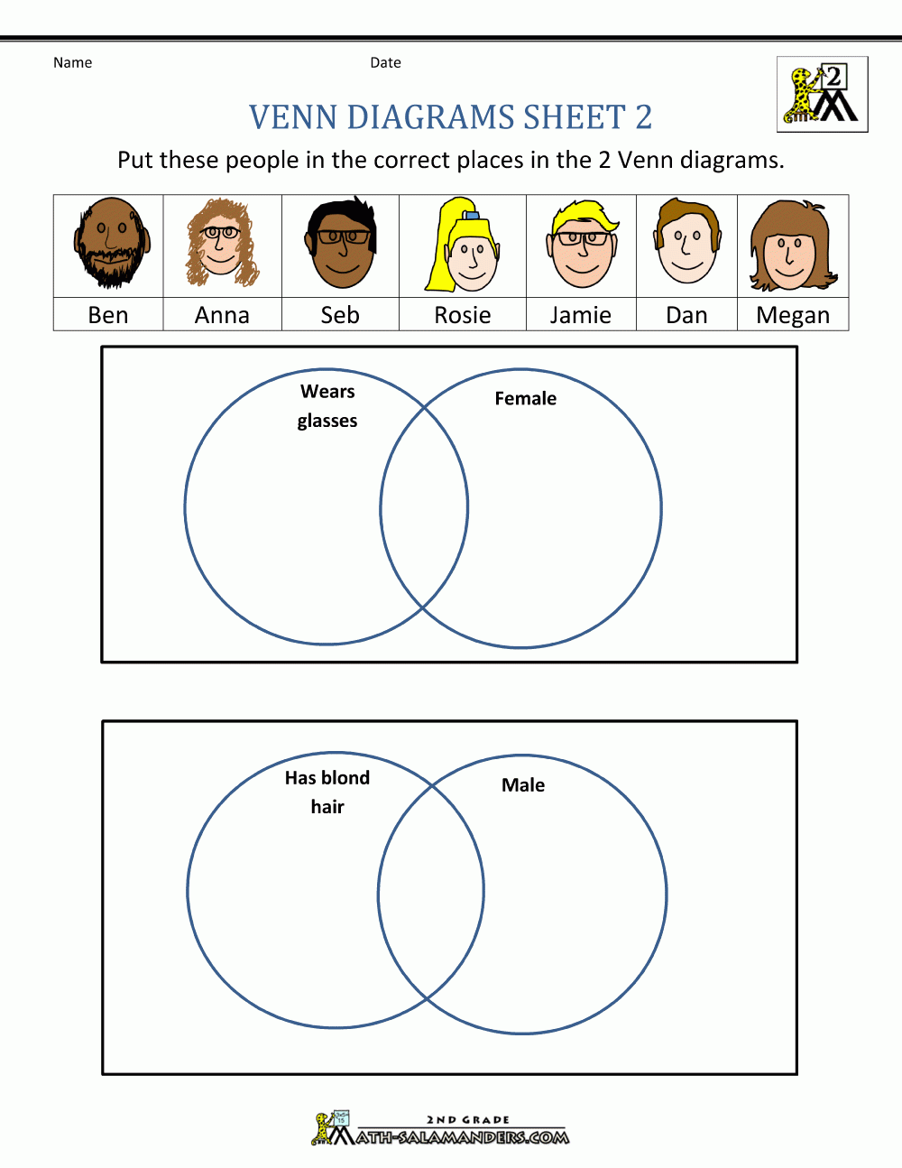 Venn Diagram Worksheets Venn Diagram Worksheets