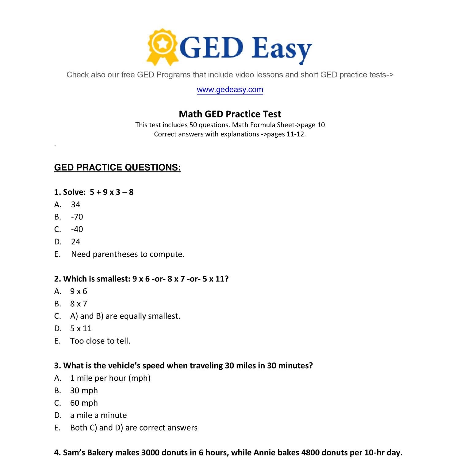 Week 15 Homework Adv Math Printable ged math practice test2 DO 