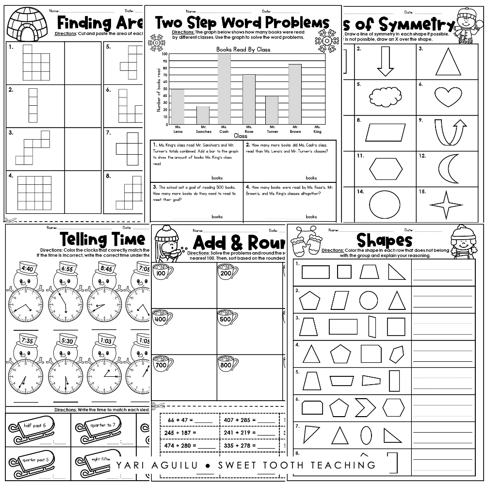 Math Worksheets Free Printable 3rd Grade